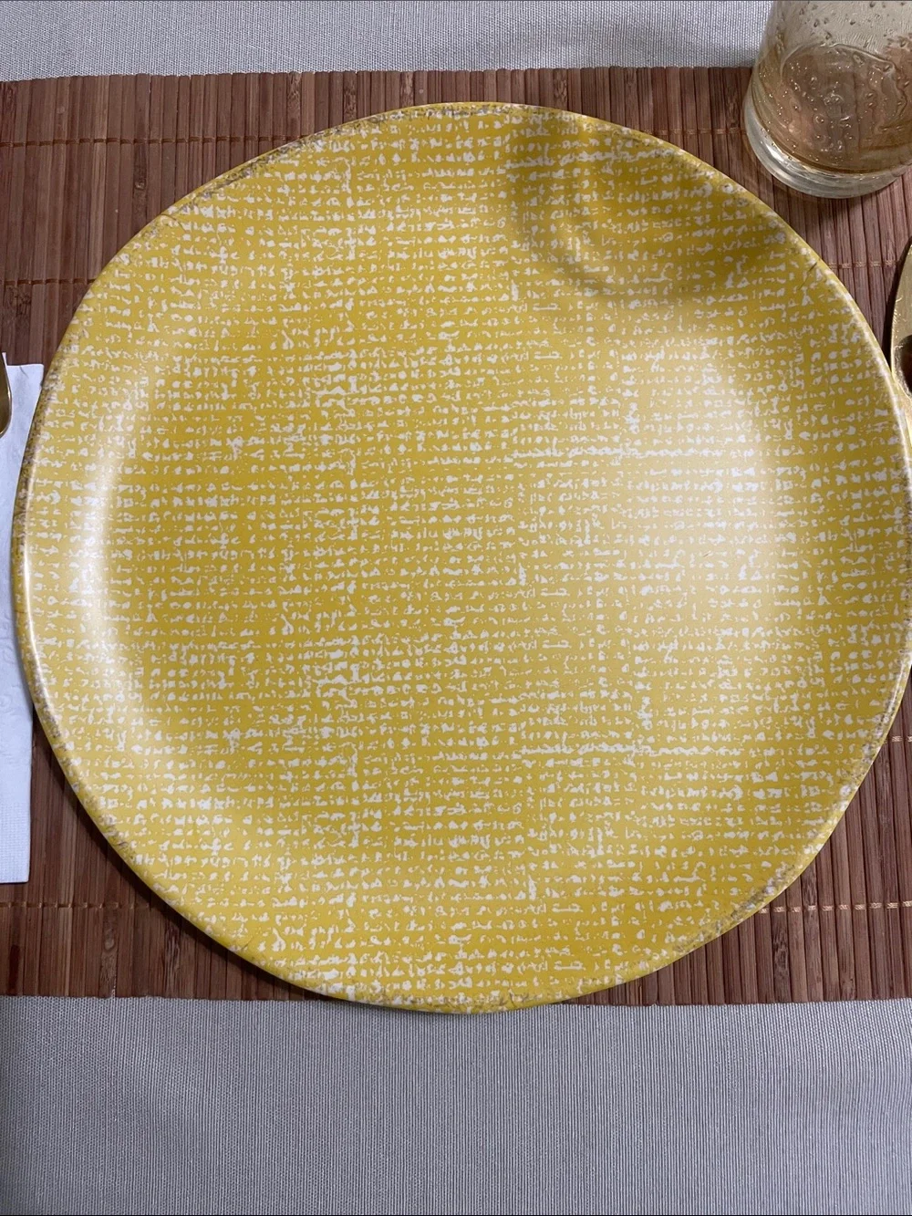 Threshold Yellow Speckledi Melamine Dinner plates - 6